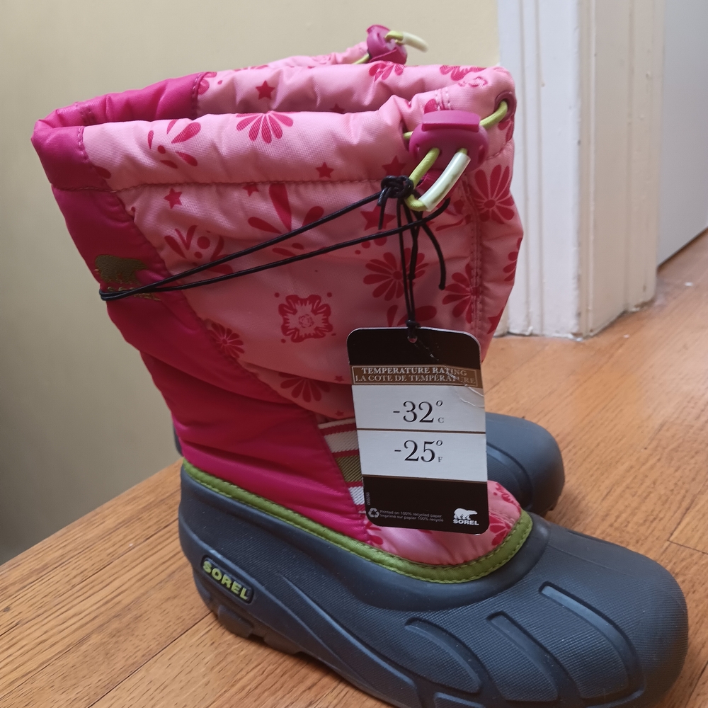 Sorel Pink and Gray Winter Boots